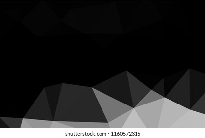 Dark Silver, Gray vector polygon abstract backdrop. Creative illustration in halftone style with gradient. A completely new template for your business design.