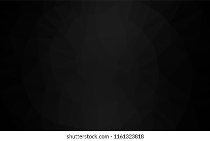 Dark Silver, Gray vector polygon abstract background. Triangular geometric sample with gradient.  The elegant pattern can be used as part of a brand book.