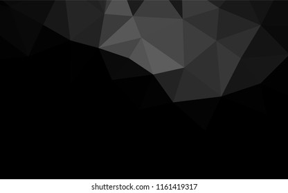 Dark Silver, Gray vector polygon abstract layout. Triangular geometric sample with gradient.  The textured pattern can be used for background.