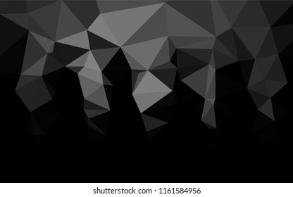 Dark Silver, Gray vector polygon abstract backdrop. Brand new colored illustration in blurry style with gradient. The polygonal design can be used for your web site.