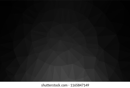 Dark Silver, Gray vector polygon abstract background. Creative geometric illustration in Origami style with gradient. The template can be used as a background for cell phones.