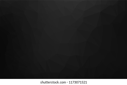 Dark Silver, Gray vector polygon abstract backdrop. A vague abstract illustration with gradient. The textured pattern can be used for background.