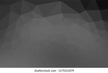 Dark Silver, Gray vector polygon abstract backdrop. Colorful illustration in abstract style with gradient. The template can be used as a background for cell phones.