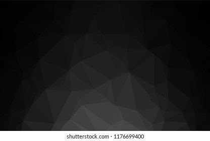 Dark Silver, Gray vector polygon abstract background. Brand new colored illustration in blurry style with gradient. A completely new design for your business.