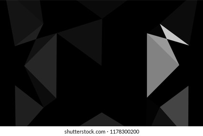 Dark Silver, Gray vector polygon abstract backdrop. Brand new colored illustration in blurry style with gradient. A new texture for your design.