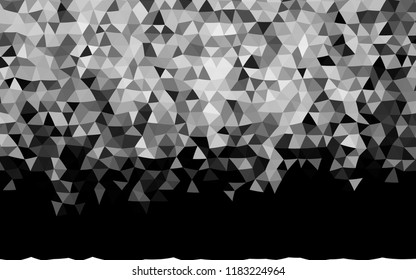 Dark Silver, Gray vector polygon abstract background. Modern geometrical abstract illustration with gradient. A completely new template for your business design.