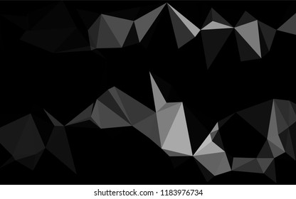 Dark Silver, Gray vector polygon abstract background. Geometric illustration in Origami style with gradient.  Brand new design for your business.