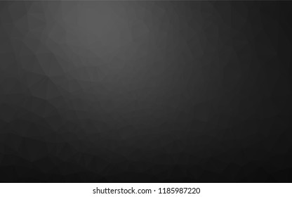 Dark Silver, Gray vector polygon abstract layout. Shining illustration, which consist of triangles. The textured pattern can be used for background.