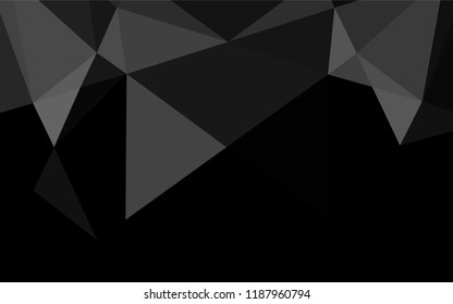 Dark Silver, Gray vector polygon abstract backdrop. Brand new colored illustration in blurry style with gradient. The completely new template can be used for your brand book.