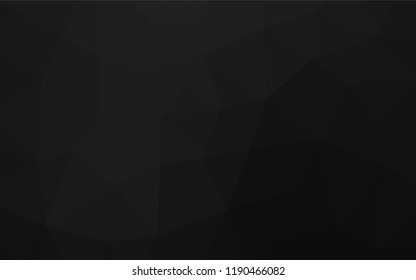 Dark Silver, Gray vector polygon abstract background. Shining illustration, which consist of triangles. A completely new design for your business.
