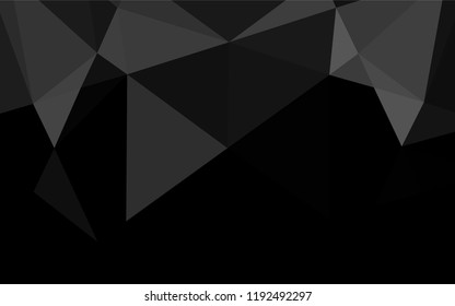 Dark Silver, Gray vector polygon abstract background. Creative geometric illustration in Origami style with gradient. Brand new style for your business design.