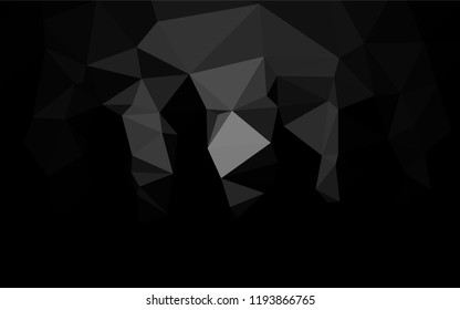 Dark Silver, Gray vector polygon abstract background. A sample with polygonal shapes. A completely new design for your business.