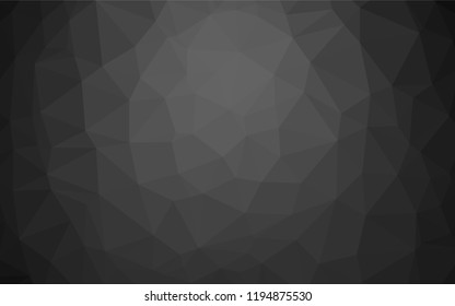 Dark Silver, Gray vector polygon abstract background. Creative illustration in halftone style with gradient. The completely new template can be used for your brand book.