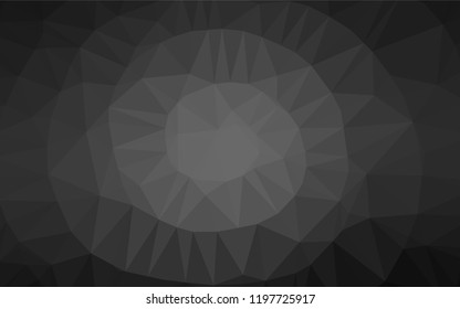 Dark Silver, Gray vector polygon abstract backdrop. Modern geometrical abstract illustration with gradient. The template can be used as a background for cell phones.