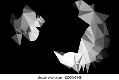 Dark Silver, Gray vector polygon abstract backdrop. Shining colored illustration in a Brand new style. A completely new design for your business.