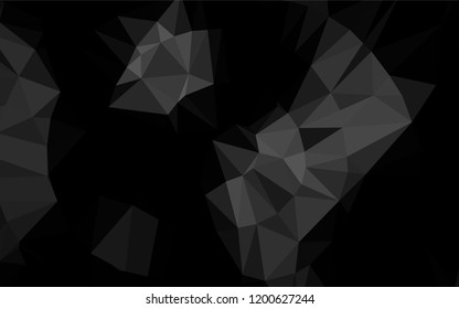 Dark Silver, Gray vector polygon abstract backdrop. Modern geometrical abstract illustration with gradient. The polygonal design can be used for your web site.