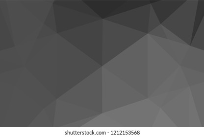 Dark Silver, Gray vector polygon abstract backdrop. Brand new colored illustration in blurry style with gradient. A completely new template for your business design.