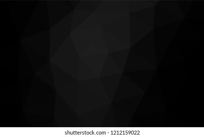 Dark Silver, Gray vector polygon abstract background. Creative illustration in halftone style with gradient. The template can be used as a background for cell phones.