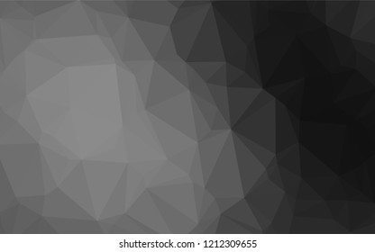 Dark Silver, Gray vector polygon abstract background. Creative illustration in halftone style with gradient. The elegant pattern can be used as part of a brand book.