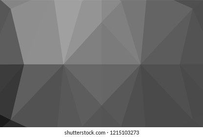 Dark Silver, Gray vector polygon abstract backdrop. A vague abstract illustration with gradient. The template can be used as a background for cell phones.