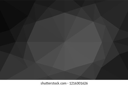 Dark Silver, Gray vector polygon abstract layout. A vague abstract illustration with gradient. Brand new style for your business design.