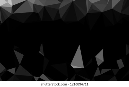 Dark Silver, Gray vector polygon abstract backdrop. Shining illustration, which consist of triangles. The textured pattern can be used for background.