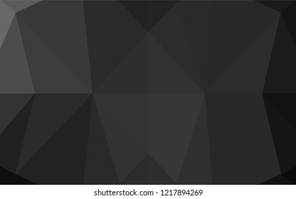 Dark Silver, Gray vector polygon abstract backdrop. Creative geometric illustration in Origami style with gradient. A completely new template for your business design.