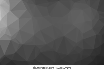 Dark Silver, Gray vector polygon abstract layout. Brand new colored illustration in blurry style with gradient. A completely new template for your business design.