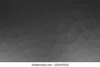 Dark Silver, Gray vector polygon abstract backdrop. Creative illustration in halftone style with gradient. The textured pattern can be used for background.