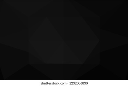 Dark Silver, Gray vector polygon abstract background. A sample with polygonal shapes. The polygonal design can be used for your web site.