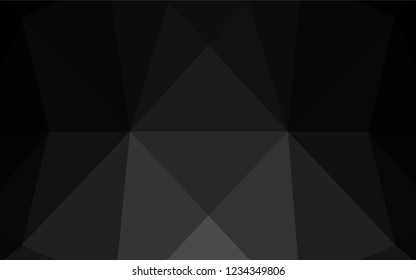 Dark Silver, Gray vector polygon abstract backdrop. A sample with polygonal shapes. A new texture for your design.