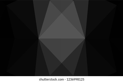 Dark Silver, Gray vector polygon abstract background. Glitter abstract illustration with an elegant design. Brand new style for your business design.