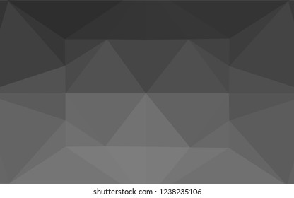 Dark Silver, Gray vector polygon abstract backdrop. A vague abstract illustration with gradient. A completely new design for your business.