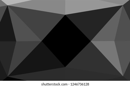 Dark Silver, Gray vector polygon abstract backdrop. Shining illustration, which consist of triangles. The best triangular design for your business.