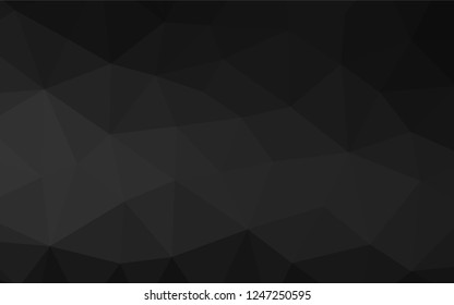 Dark Silver, Gray vector polygon abstract layout. Creative illustration in halftone style with gradient. The best triangular design for your business.