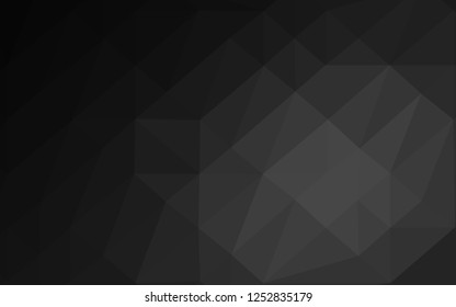 Dark Silver, Gray vector polygon abstract background. Modern geometrical abstract illustration with gradient. Brand new style for your business design.