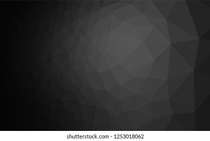 Dark Silver, Gray vector polygon abstract background. Shining illustration, which consist of triangles. The completely new template can be used for your brand book.