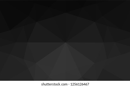Dark Silver, Gray vector polygon abstract backdrop. A sample with polygonal shapes. A completely new design for your business.