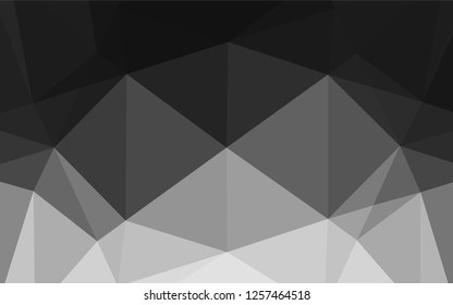 Dark Silver, Gray vector polygon abstract background. Triangular geometric sample with gradient.  A new texture for your design.