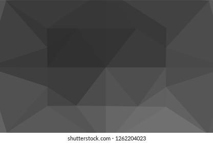 Dark Silver, Gray vector polygon abstract backdrop. A sample with polygonal shapes. The best triangular design for your business.