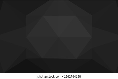 Dark Silver, Gray vector polygon abstract backdrop. Creative illustration in halftone style with gradient. The textured pattern can be used for background.