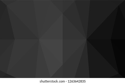 Dark Silver, Gray vector polygon abstract layout. A completely new color illustration in a vague style. The template can be used as a background for cell phones.