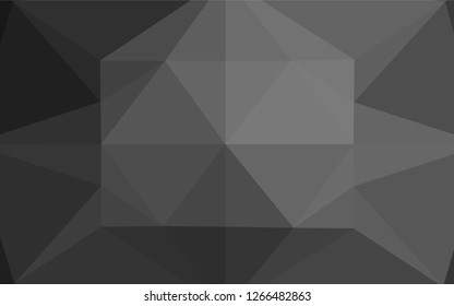 Dark Silver, Gray vector polygon abstract layout. Brand new colored illustration in blurry style with gradient. Triangular pattern for your business design.