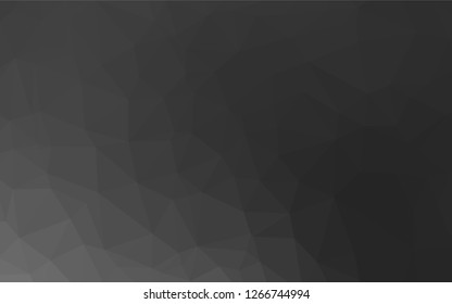 Dark Silver, Gray vector polygon abstract backdrop. Modern geometrical abstract illustration with gradient. A completely new design for your business.