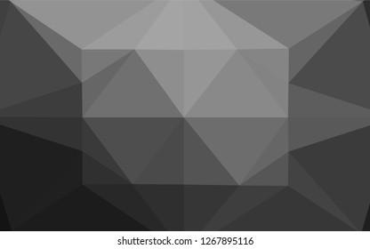Dark Silver, Gray vector polygon abstract backdrop. Colorful abstract illustration with gradient. The textured pattern can be used for background.