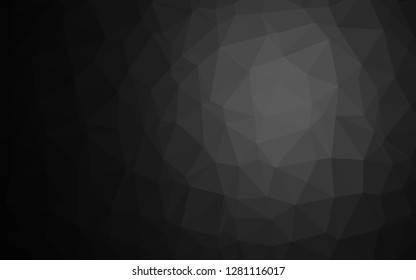 Dark Silver, Gray vector polygon abstract layout. Shining colored illustration in a Brand new style. Triangular pattern for your business design.