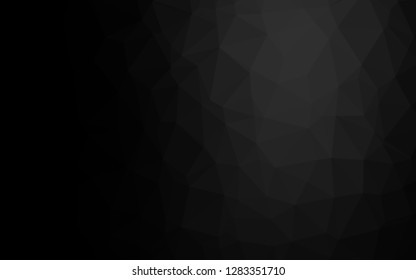 Dark Silver, Gray vector polygon abstract background. A sample with polygonal shapes. The best triangular design for your business.