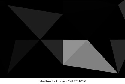 Dark Silver, Gray vector polygon abstract backdrop. A sample with polygonal shapes. The elegant pattern can be used as part of a brand book.
