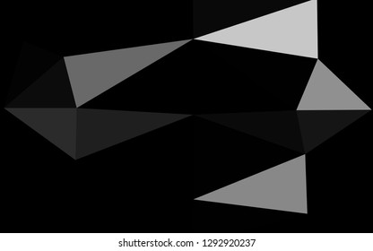 Dark Silver, Gray vector polygon abstract backdrop. A vague abstract illustration with gradient. Brand new style for your business design.