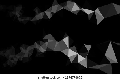 Dark Silver, Gray vector polygon abstract background. Modern geometrical abstract illustration with gradient. Elegant pattern for a brand book.